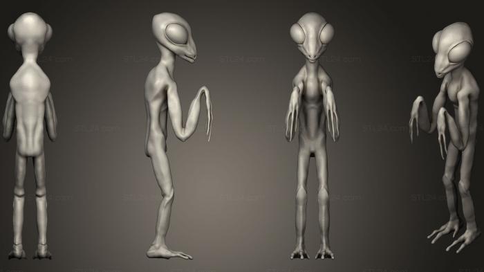 Figurines heroes, monsters and demons (Mantis Alien, STKM_0956) 3D models for cnc